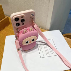 Cartoon Crossbody Wallet Phone Case