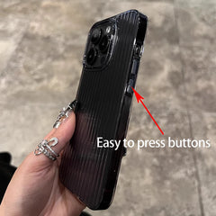 Clear Corrugated Silicone Case for iPhone