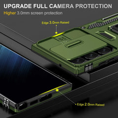 Slide Camera Protector Ring Armor Case for Samsung Galaxy