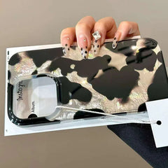 Gradient Leopard Print Laser Phone Case
