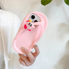 3D Flower Flip-Flop Silicone Phone Case