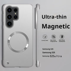 Ultra-Thin Metallic Paint Magnetic Case for Samsung Galaxy  Magsafe -Compatible Matte Cooling Armor