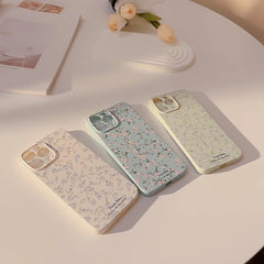 Korean Floral Soft Silicone Case For iPhone Retro Flowers Shockproof Bumper