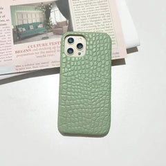 Crocodile Pattern PC & Leather Phone Case