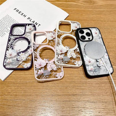 Clear Floral Magsafe Case