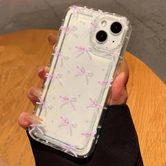 Pink Heart Bow iPhone Case