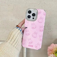3D Full Screen Labubu Cartoon Silicone Case for iPhone