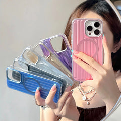 3D Corrugated Stripe Magnetic Phone Case