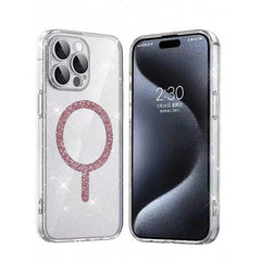 Transparent Magnetic Glitter Phone Case