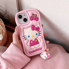 3D Hello Kitty Soft Phone Case