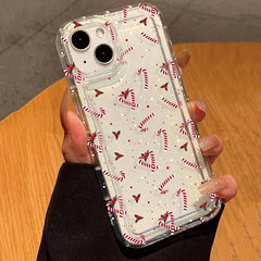 Winter Christmas Graphic Print Clear Phone Case