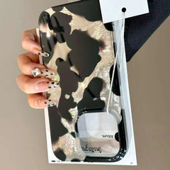 Gradient Leopard Print Laser Phone Case