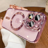 Pink Magnetic Clear Case for iPhone
