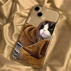 Cute Puppy & Kitty Couple Phone Case for iPhone