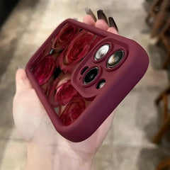 Vintage Rose Art Silicone Phone Case for iPhone