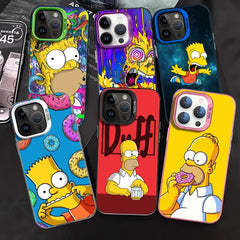 Cartoon The Simpsons Matte Phone Case for iPhone