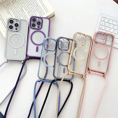 Clear Magnetic Case with Lanyard for iPhone