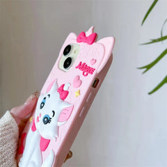 3D Marie Cat Case with Strap for iPhone