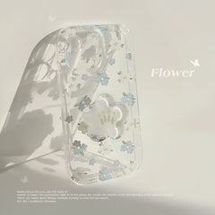 INS Floral Phone Case with Holder For iPhone
