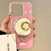 Pink Pleated Magnetic Case for iPhone