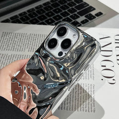 Electroplate 3D Wrinkle Phone Case for iPhone