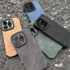 Matte Leather Silicone Phone Case