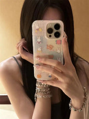 Kawaii Miffy Soft Silicone Transparent Case for iPhone