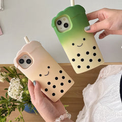 3D Pearl Milk Tea Cup Phone Case