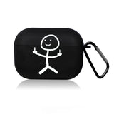 Cute Line Cartoon AirPods Case