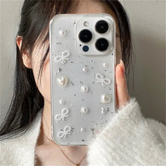 3D Pearl Bow Case for iPhone