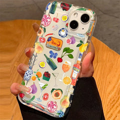 Fruit Juice Flower Clear Phone Case