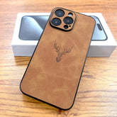 Retro PU Leather Deer Phone Case for iPhone