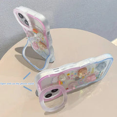 Bracelet Chain Holder Case For iPhone 3D Rainbow Love Stand Cover