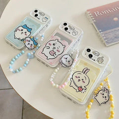 Chiikawa Wallet Case with Lanyard for iPhone