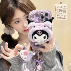 Kuromi Plush Winter Case for iPhone