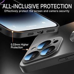 Matte Magnetic Tempered Glass Phone Case for iPhone