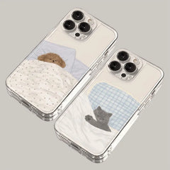 Cute Dog Cat Couple Case Phone