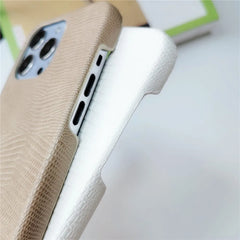Lizard Pattern Leather iPhone Case
