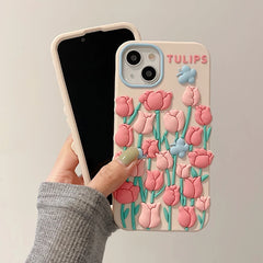 Tulip Butterfly Silicone Phone Case