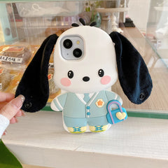3D Cartoon Dog Silicone Phone Case