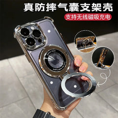 Transparent Magnetic Ring Stand Case