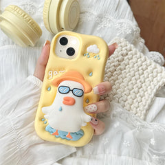 3D Glasses Duck Case with Stand for iPhone