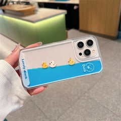 Floating Duck Liquid Phone Case for iPhone