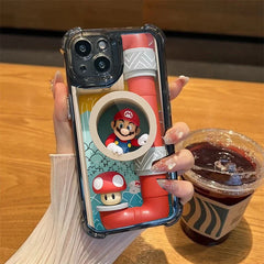 Super Mario Print Clear Phone Case