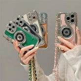 Retro Camera Sling iPhone Case with PU Leather Lanyard