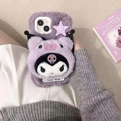 Kuromi Plush Winter Case for iPhone