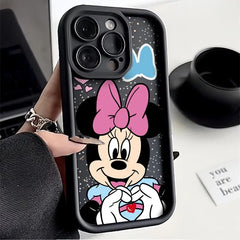 Mickey & Minnie Finger Heart iPhone Case