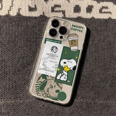 Snoopy Cartoon Coffee Phone Case