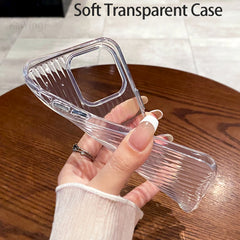 Clear Corrugated Silicone Case for iPhone