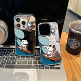 Surfing Snoopy Mirror Phone Case